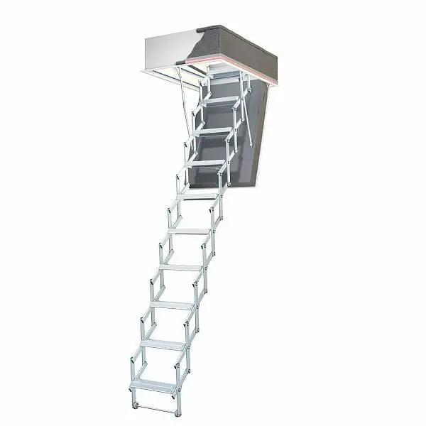 Wellhöfer Scherentreppe Liliput mit Wärmeschutz WSPH Deckenöffnung 100 x 60 cm lichte Raumhöhe 266 - 272 cm 277000114