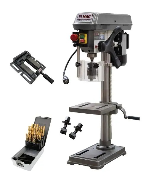 ELMAG KBM platzsparende Profi-Tischbohrmaschine 13 TN SET-Aktion 16030