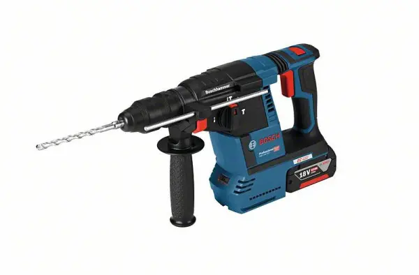 Bosch Akku-Bohrhammer mit SDS plus GBH 18V-26 F mit 2 x 5.0 Ah Li-Ion Akku L-BOXX 0611910007
