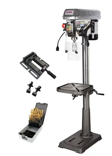 ELMAG KBM platzsparende Profi-Tischbohrmaschine 16 SN SET-Aktion 16032