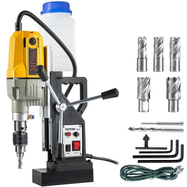 VEVOR 1100 W Magnetbohrer 12000 N Elektrische Kernbohrmaschine Industrielle Bohrmaschine 580 U/min JBLJC6PCS220V9XA9V2