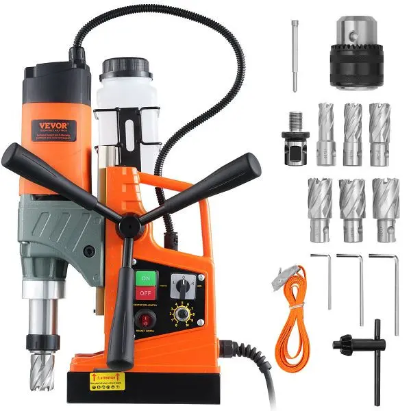 VEVOR Magnetbohrer 1450 W 2" ohrdurchmesser 12800 N Tragbare Elektrische Magnetbohrmaschine 800 RPM CLZTJJTJ650MM...