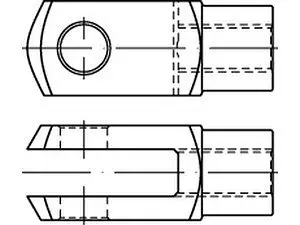 Gabelgelenke DIN 71752 Stahl G 10 x 20 galvanisch verzinkt VE=S (10 Stück)