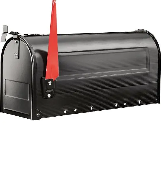 BURG-WÄCHTER Briefkasten US-Box 891 S 2 x Schlüssel HxBxT (außen): 220 x 170 x 480mm schwarz 18610