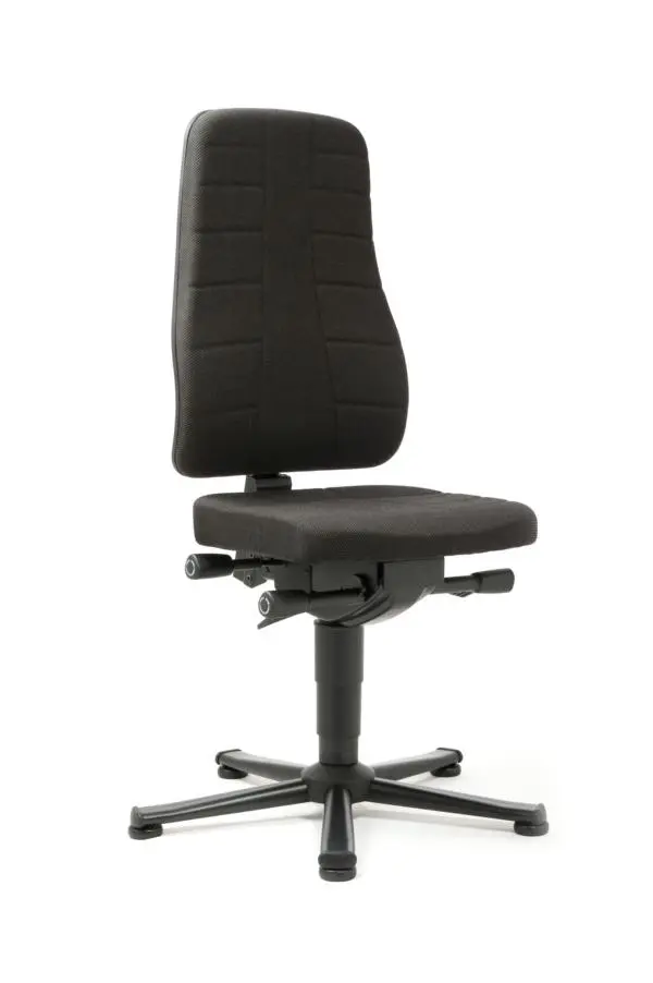 bimos All--One Highline Arbeitsdrehstuhl mit Gleiter und Stoffpolster schwarz Sitzhöhe 450-600 mm 9640-6801