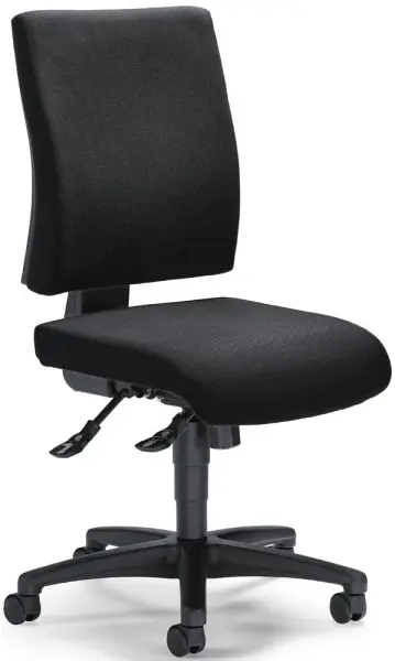 Deskin Bürodrehstuhl COMFORT R ohne Armlehnen Fußkreuz Polyamid schwarz Bezug Stoff Basic G schwarz 258268
