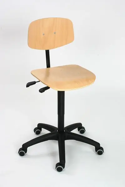 Lotz Arbeitsstuhl "Bequemlichkeitserie" Sitz und Rücken Buche natur Sitzhöhe 445-635mm 8530.12