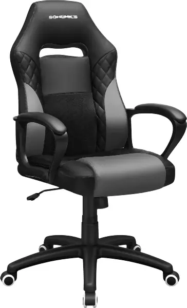 SONGMICS Moderner Gamingstuhl Schwarz-Grau OBG38BG