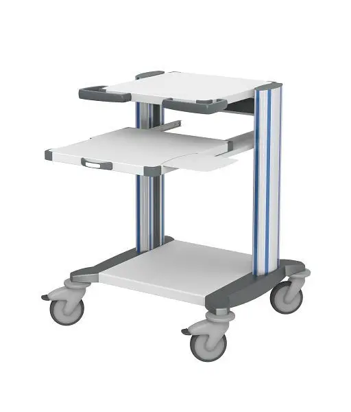 HAEBERLE Computerwagen toro 63 2 mit POAG-Pin mit 2 Platten 1 Auszugsplatte für Keyboard inkl. Mousepad 20571