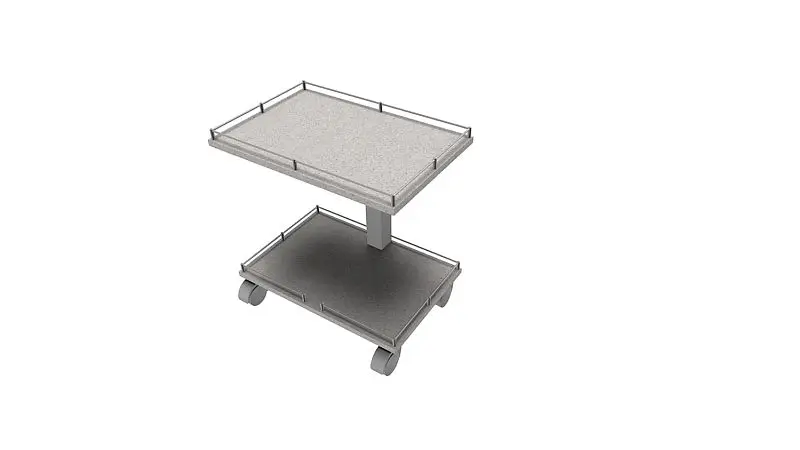 Klain Beistell - Caddy Reling oben und unten 600x400x600 mm 087-811R2