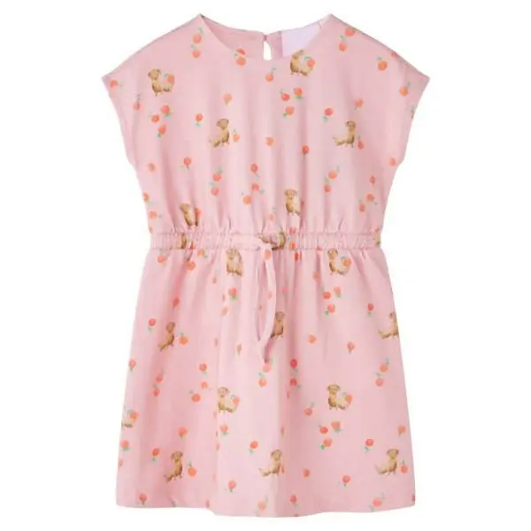 vidaXL Kinderkleid mit Taillenband Hellorange 116 14616