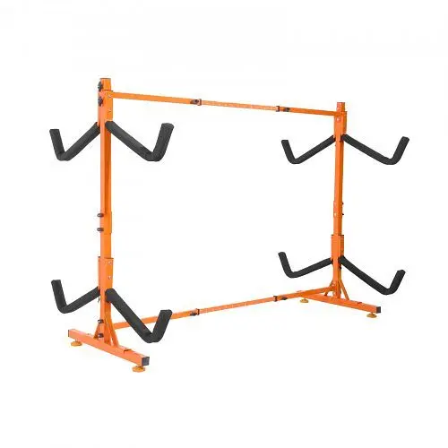 VEVOR Kayak Hantikerung 1260 x 1070 x 1375 mm Freistehender 4 Kajaks 1230–1825 mm Breitenverstellbereich Robuste DLS4G00...