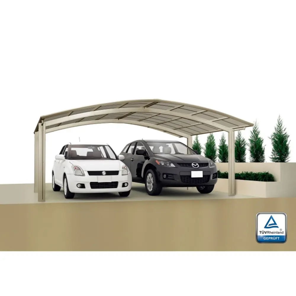 Ximax Carport Alu Portoforte 80 M-Ausführung Edelstahl-Look | 894013V