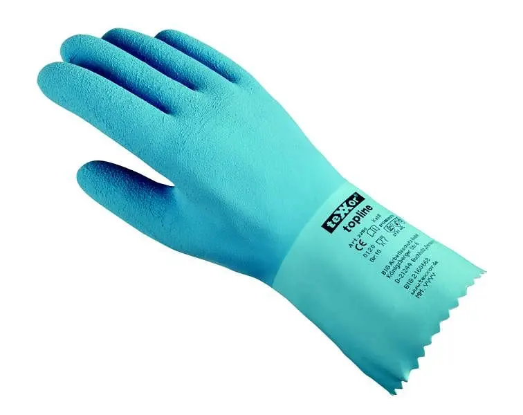 teXXor Chemikalienschutzhandschuhe "NATURLATEX GERAUT" Grösse: 10 VE: 1 Paar 2250-10