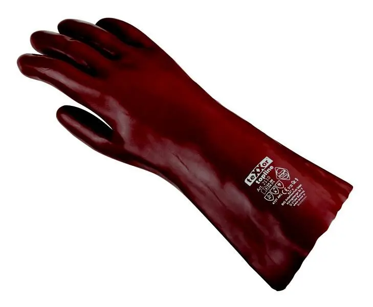 teXXor Chemikalienschutzhandschuhe "PVC ROTBRAUN" Grösse: 10 VE: 1 Paar 2110-10