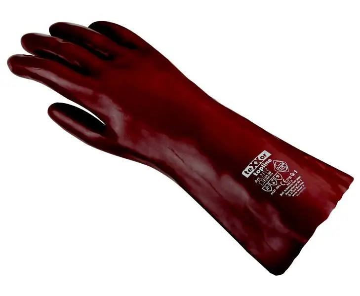 teXXor Chemikalienschutzhandschuhe "PVC ROTBRAUN" Grösse: 10 VE: 1 Paar 2112-10