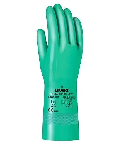 uvex Chemikalienschutzhandschuh profastrong NF 33 Kat III 33cm Gr. 10 VE: 12 Paar 210312