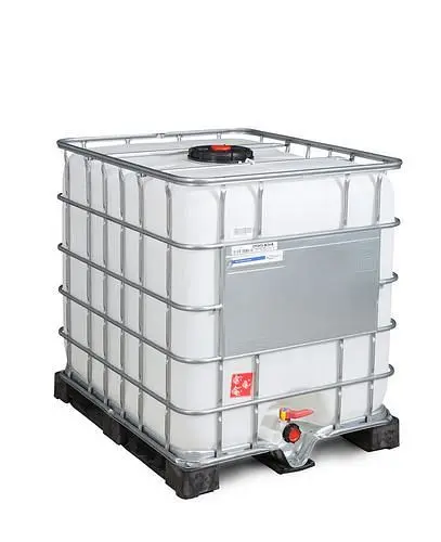 DENIOS IBC Container PE-Palette 1000 Liter Öffnung NW225 Auslauf NW50 266157