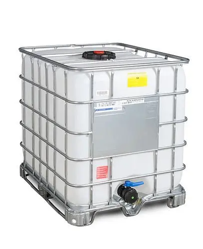 DENIOS IBC Gefahrgut-Container EX Stahlkufen 1000 Liter NW225 Auslauf NW80 266175