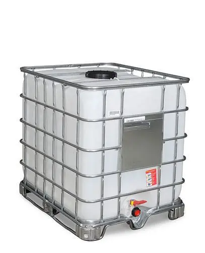 DENIOS Recobulk IBC Container Stahlkufen 1000 l Öffnung NW225 Auslauf NW50 266188