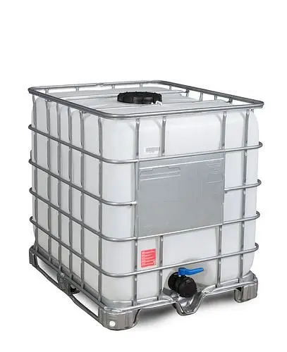 DENIOS Recobulk IBC Container Stahlkufen 1000 l Öffnung NW225 Auslauf NW80 266189