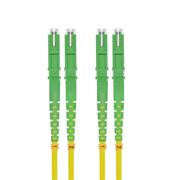 Helos LWL Patchkabel E2000® APC/E2000® APC (LSH) Duplex 9/125µm OS2 gelb 10m 254651