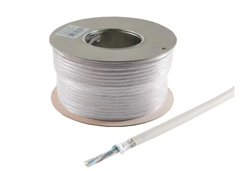 Helos Verlegekabel Cat 5e SF/UTP LSZH grau 100m Ring 12148