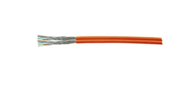 Helos Verlegekabel Duplex Cat 7 S/FTP PiMF LSZH orange 100m Ring 11493