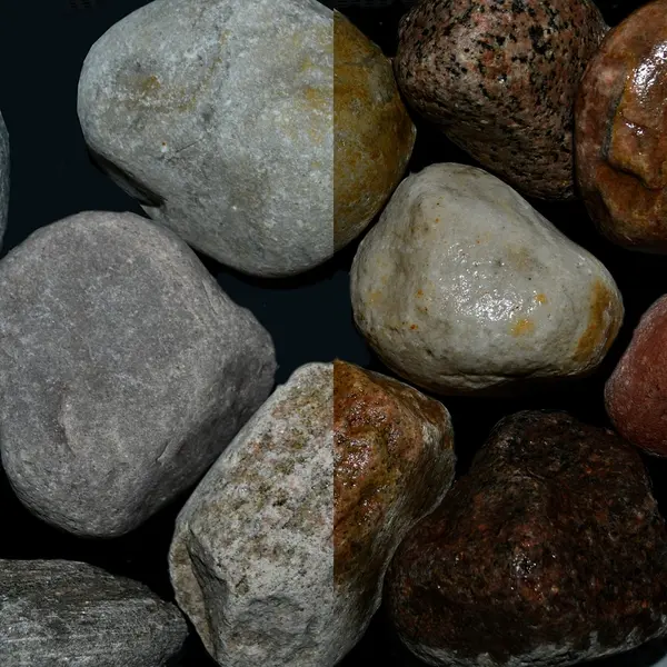 1000 Kg Jütlandkiesel, 90-140 mm, Edelsplitte im Big Bag, bunt