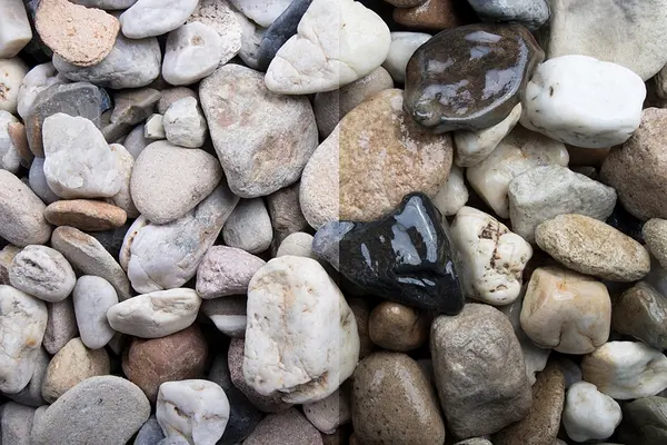 750 Kg Kieselsteine, 16-32 mm, Edelsplitte im Big Bag, braun-bunt