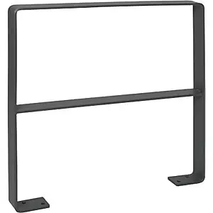 Anlehnbügel GILA, Stahl 70 x 10 mm, mit Knieholm, feuerverzinkt, eisenglimmer.