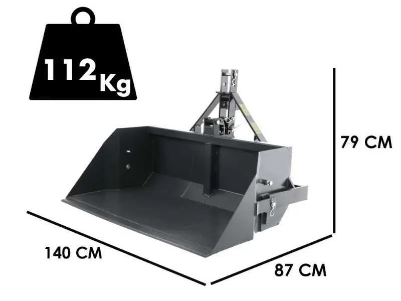 Heckschaufel Blackstone B-PAL 140 für Traktoren - Klinge 140 cm - 400 kg Nutzlast