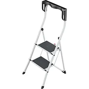 Klapptritt K75 ComfortLine, Stahl, Tragfähigkeit 150 kg, 2 Stufen, Tritthöhe 470 mm.