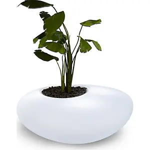 Pflanzbehälter, STORUS I, HxBxT 500 x 1920 x 1670 mm, transluzent, RGB+CCT beleuchtet.