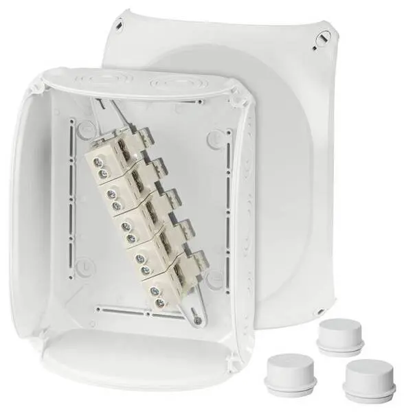 Hensel 62000016 Abzweigkasten (L x B x H) 112 x 255 x 205 mm Lichtgrau (RAL 7035) IP65, IP55 1 St.