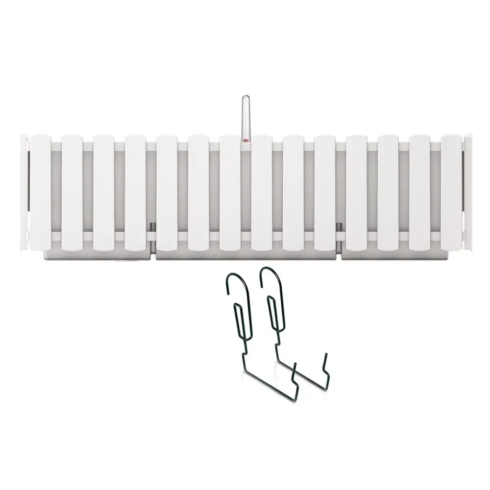 LED-beleuchtetes Balkonkasten mit Haken Boardee Fencycase DDEF600W weiß