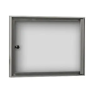 Namensschild Schaukasten für den Innenbereich, Außentiefe 27 mm, für DIN A3, Rückwand weiß.