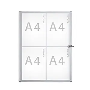 Schaukasten, Außentiefe 27 mm, Außenhöhe 655 mm, 4 x DIN A4.