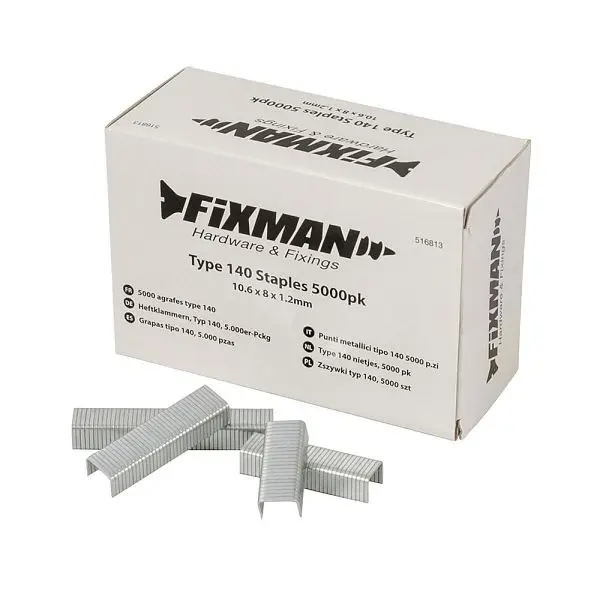 Fixman Heftklammern Typ 140 5.000er-Packung 1055 x 8 x 126 mm 516813