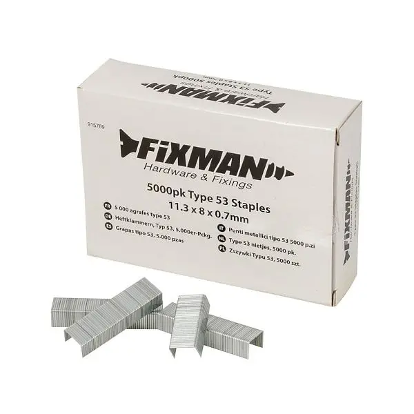 Fixman Heftklammern Typ 53 5.000er-Packung 1125 x 8 x 075 mm 915769