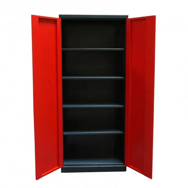 ADB Stahlschrank XL-T Abmessungen (B x H x T): 780 x 1920 x 580 mm Farbe: Korpus (lichtgrau RAL 7016) Front (feuerrot RAL ...