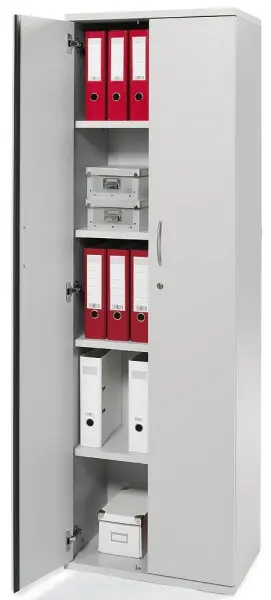 Deskin Flügeltürenschrank Dekor lichtgrau B 600 x H 1948 x T 380 mm 271088