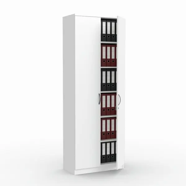 Deskin Flügeltürenschrank MULTI M Dekor weiß B 800 x H 2200 x T 420 mm 269599