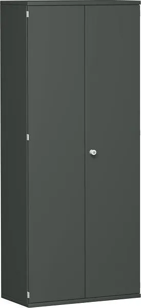 geramöbel Flügeltürenschrank 4 Dekor-Einlegeböden abschließbar 800x425x1920 Graphit/Graphit N-10D508-GG