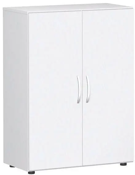 geramöbel Flügeltürenschrank mit Standfüßen inkl. Türdämpfer nicht abschließbar 800x420x1104 Weiß/Weiß S-383102-WW