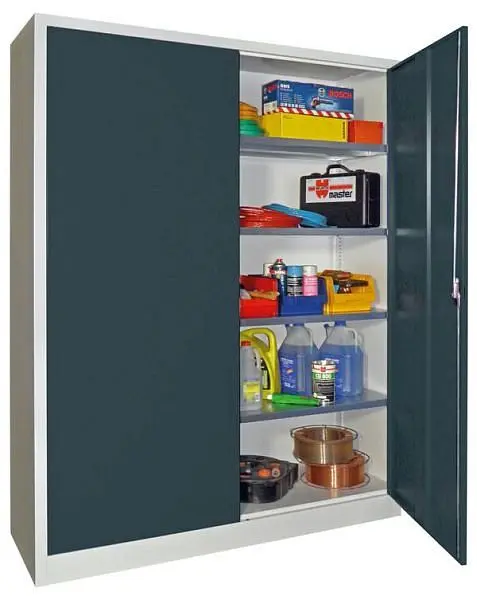 Pavoy Flügeltürenschrank 1950/500/1500 Drehgriff Böden verzinkt 31310-150-500-910