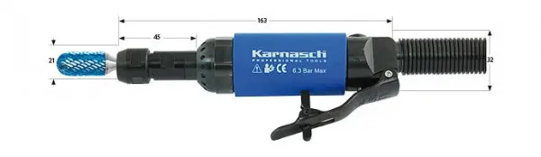 Karnasch 11.4704 Druckluft Profi-Geradschleifer K25/2 für Frässtifte Schaft 60mm 114704