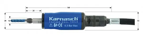 Karnasch 11.4705 Druckluft Profi-Geradschleifer KA1000 für Frässtifte Schaft 30mm 114705