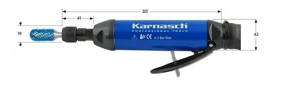 Karnasch 11.4712 Druckluft Profi-Geradschleifer KAM16LR für Frässtifte Schaft 60mm 114712