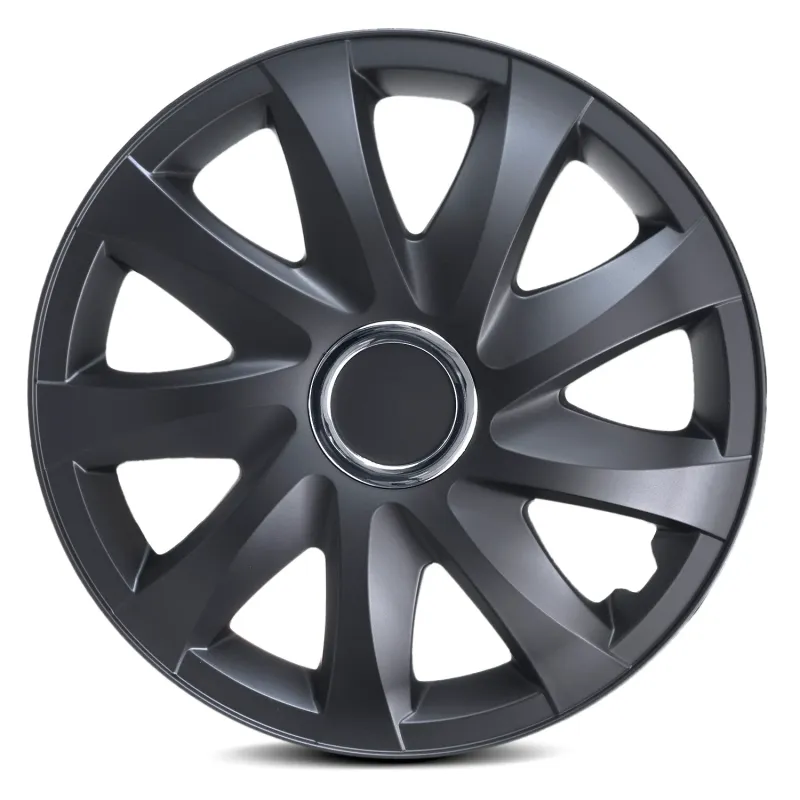 Doppelhorn 16 '' Hubcaps Radbesatzungsabdeckungen - NRM Drift Schwarz Matt - Set von 4